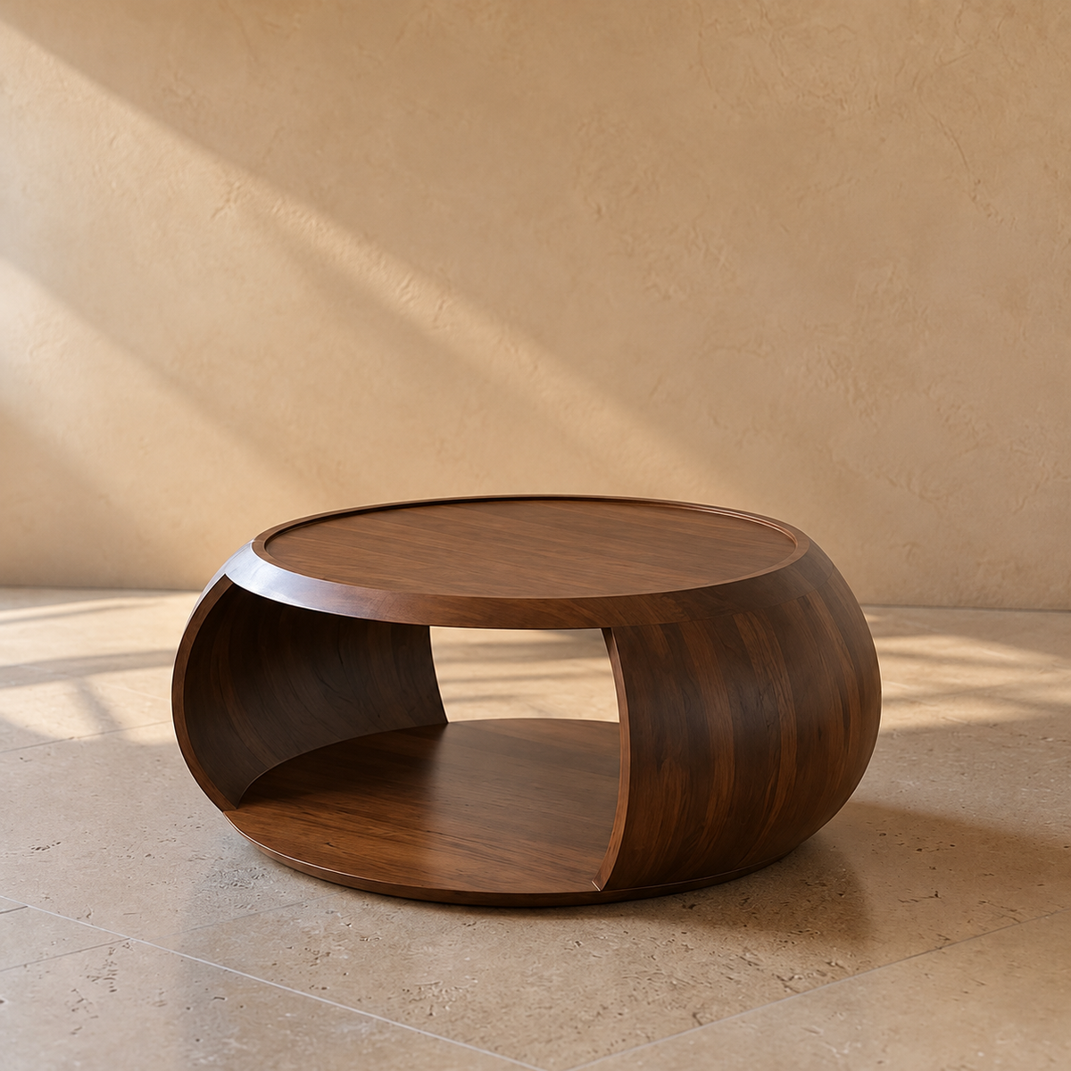 SOSPEL - Mesa de centro madera de mango salón 72 x 72 x 36 cm