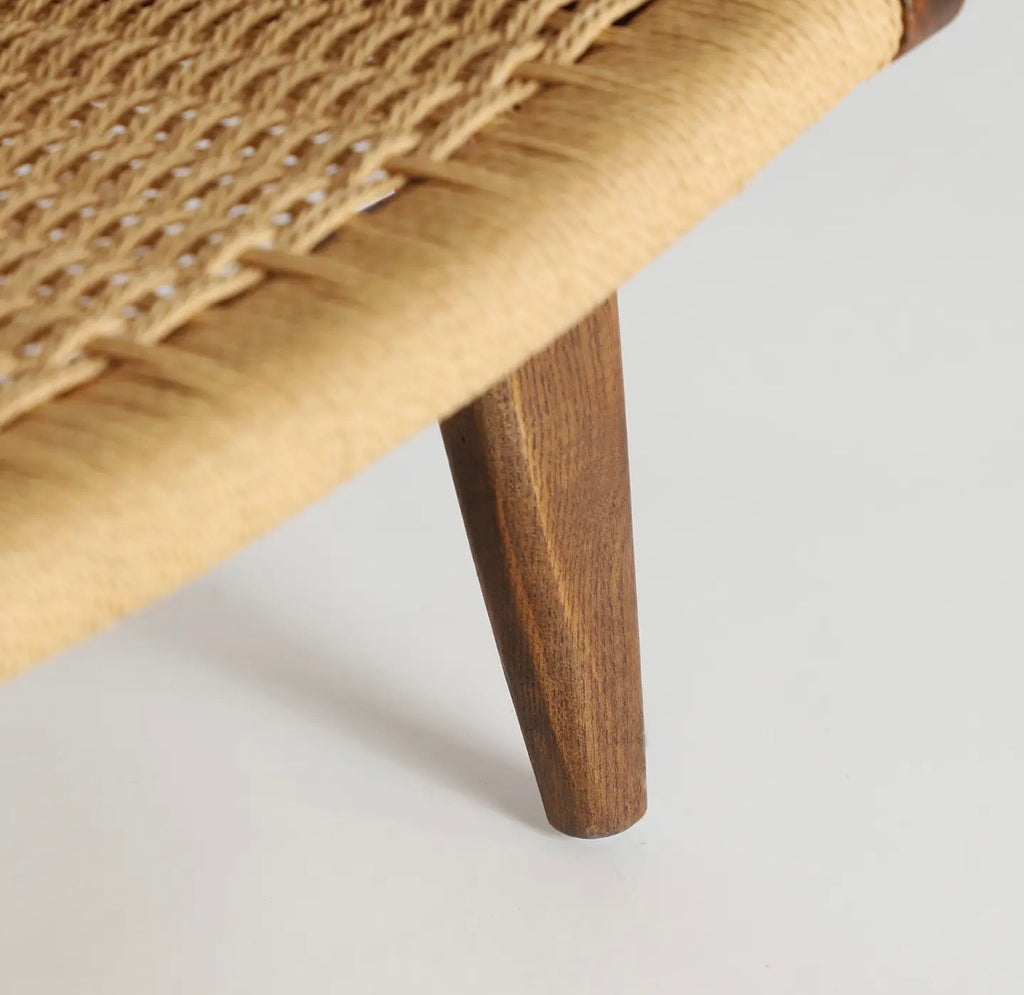 NERJA - Fauteuil en bois massif d’orme et corde marron 70 x 77 x 73 cm
