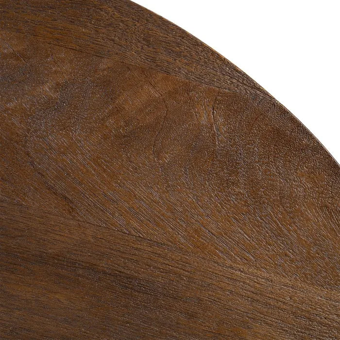 SORMIOU - Mesa de centro natural madera de mango 90 x 90 x 45 cm