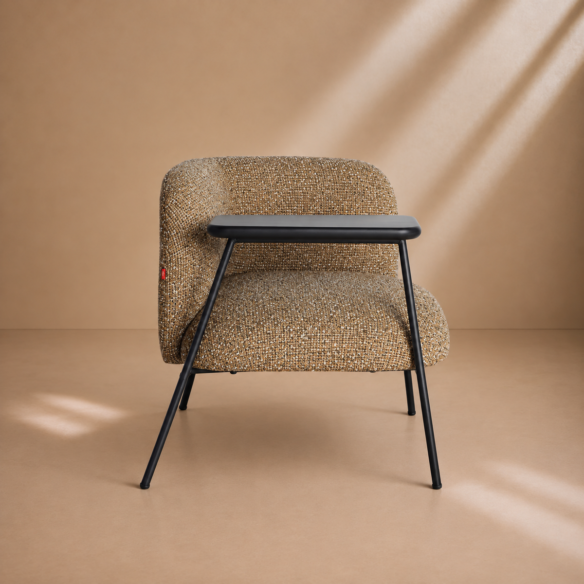 AZUER - Sillón lounge con mesa auxiliar integrada verde y negro – Diseño contemporáneo