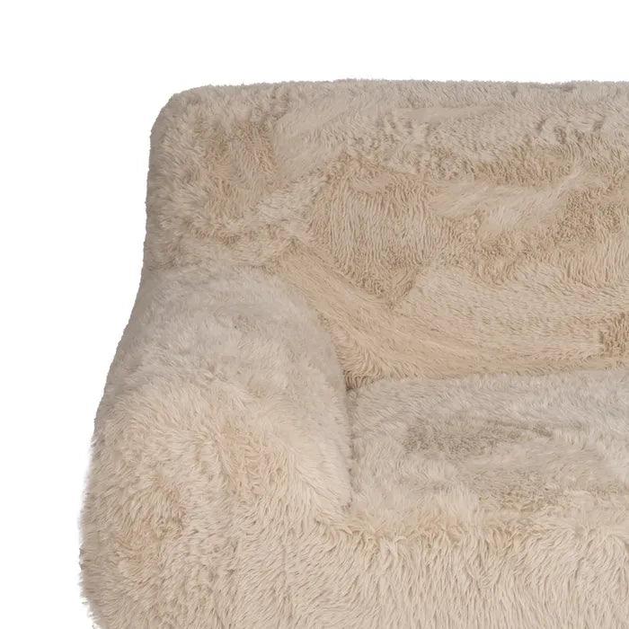 VEJER - Sofá de 3 plazas beige efecto bouclé 240 cm