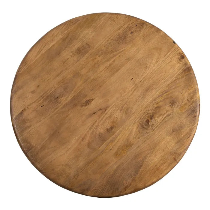 VIEGO - Table à manger miel bois de manguier 125 x 125 x 76 cm