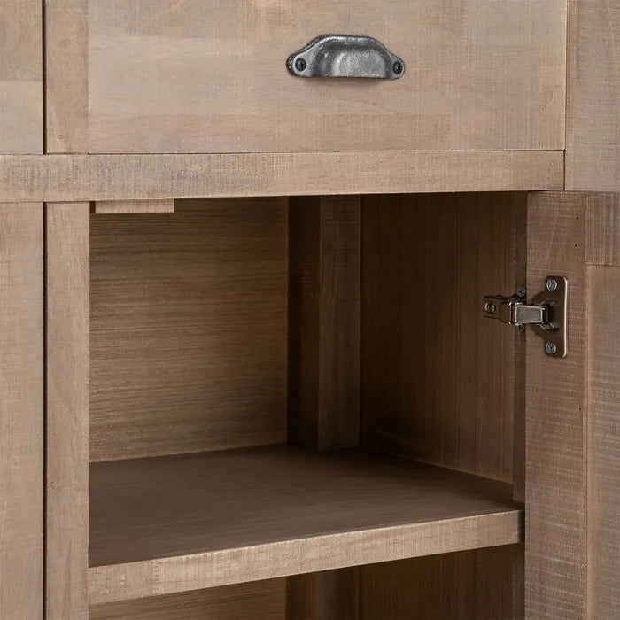 ELVA - Aparador de madera de pino natural 140 cm