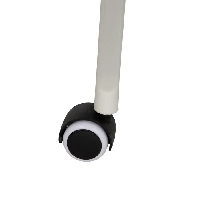 ÓBIDOS - Silla de oficina con ruedas de tela y metal color topo 63 × 59 × 94,5 cm