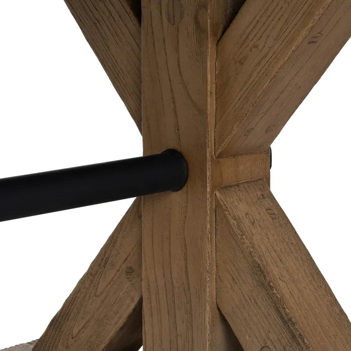 ALINS - Mesa de comedor de madera de roble para salón 300 x 98 x 76 cm
