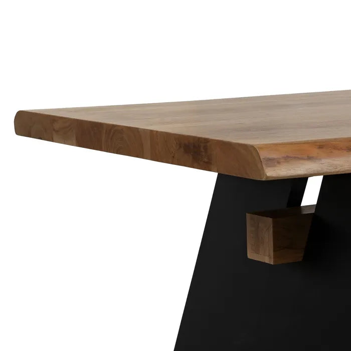 FOURCES - Mesa de comedor madera metal salón 260 x 100 x 77 cm