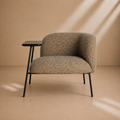 AZUER - Fauteuil lounge avec tablette intégrée vert et noir – Design contemporain