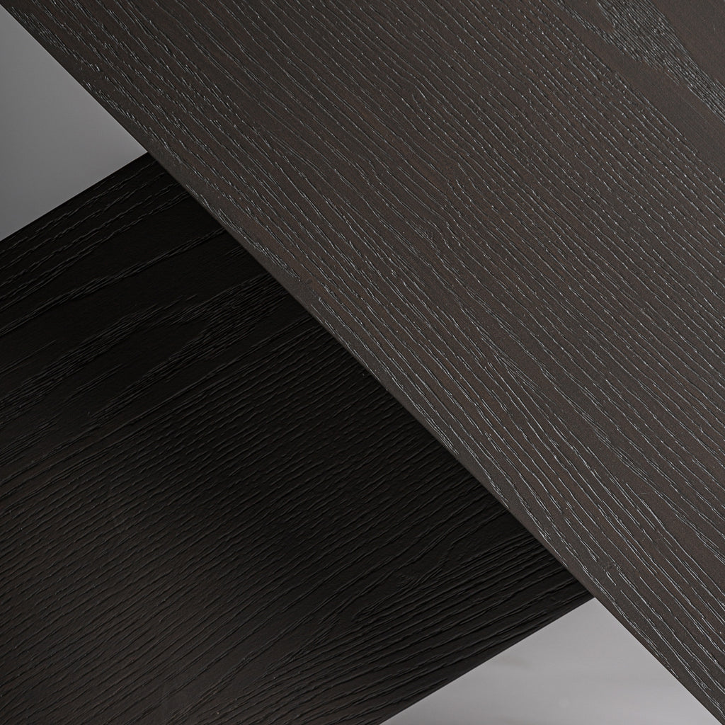 MAJAN - Table à manger en bois de chêne noir 240 cm – design contemporain et élégant