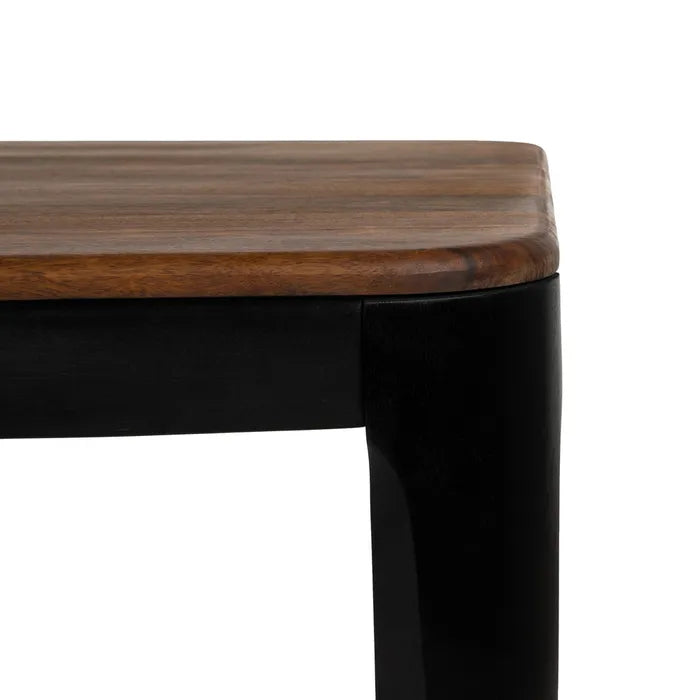 MARA - Mesa polivalente de diseño en madera marrón y negra 180 cm