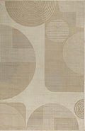 SINGRA - Tapis contemporain beige et marron en viscose 300x200 cm