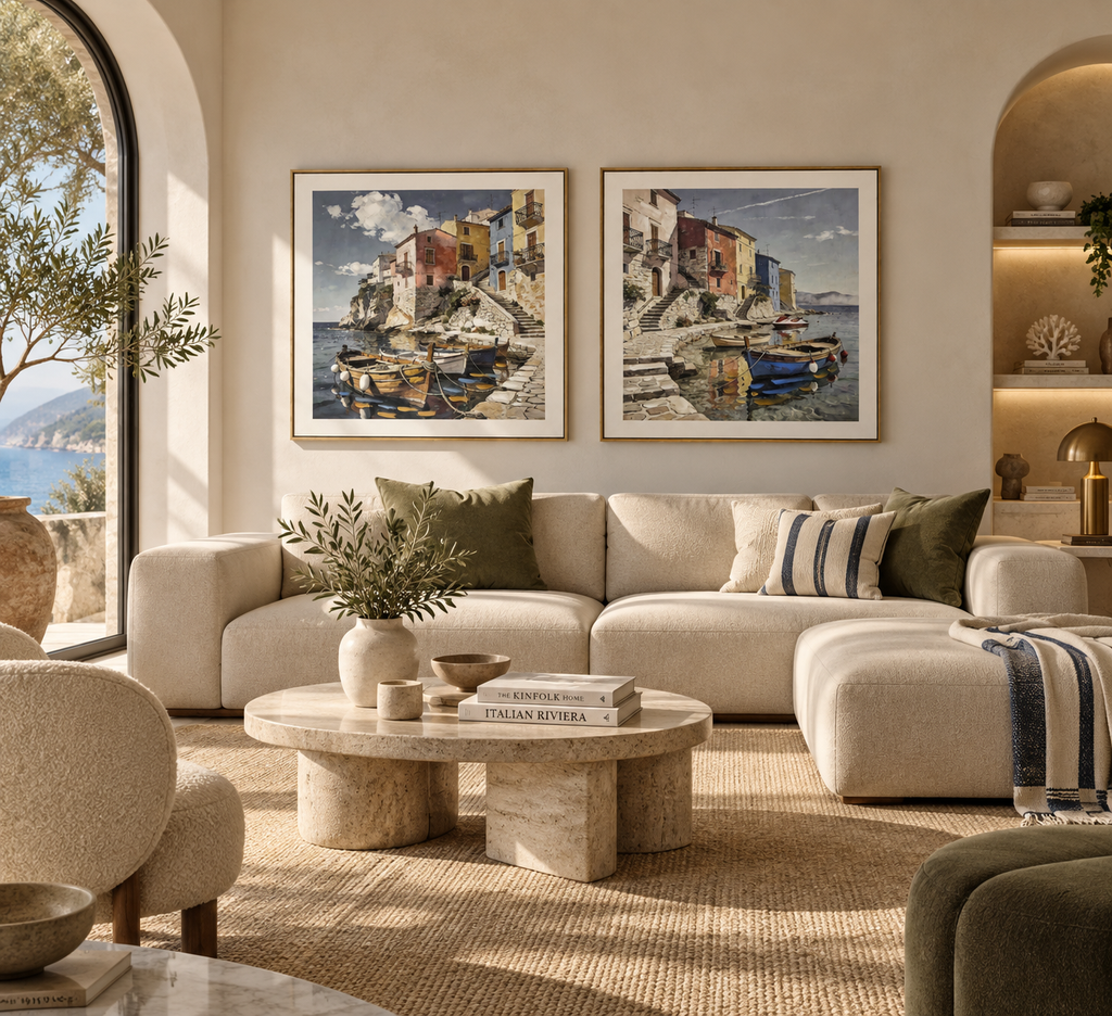 RIVA - Tableau Riviera Italienne 60 × 60 cm