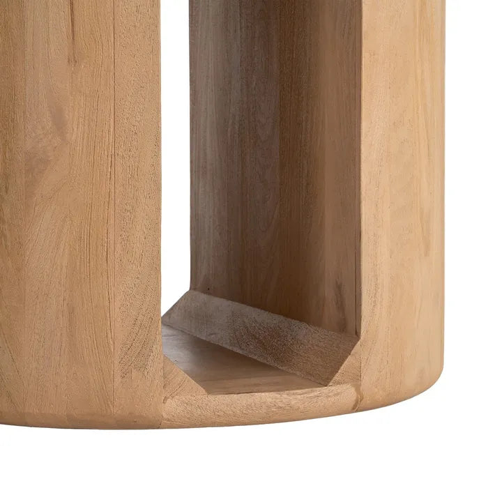 TERENA - Mesa de comedor madera de mango natural 130 x 130 x 76 cm