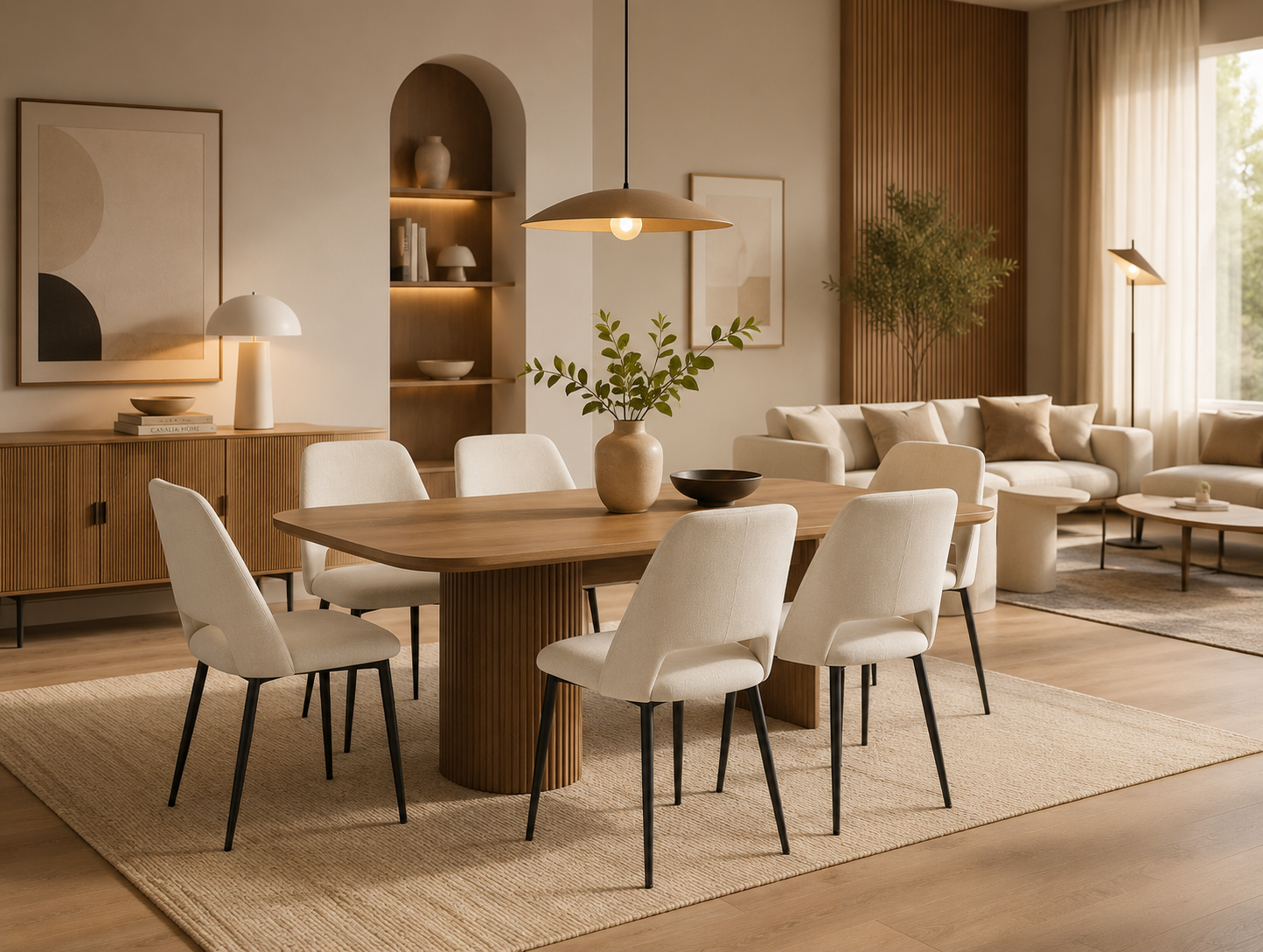 MIERES - Chaise design en similicuir effet tissu – Élégance, confort et polyvalence