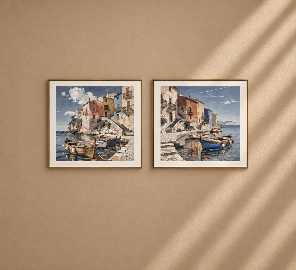 RIVA - Tableau Riviera Italienne 60 × 60 cm