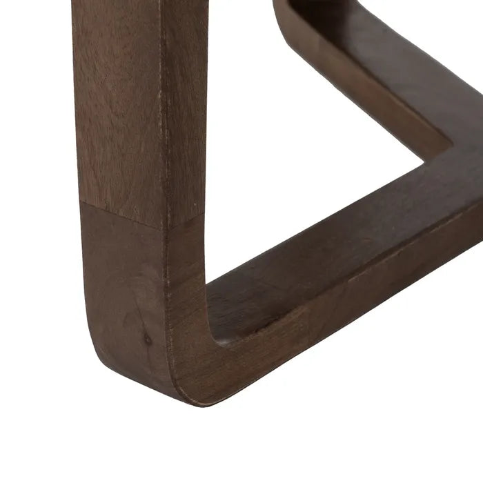 SAORGE - Mesa de centro de madera de mango para salón 60 x 60 x 48 cm