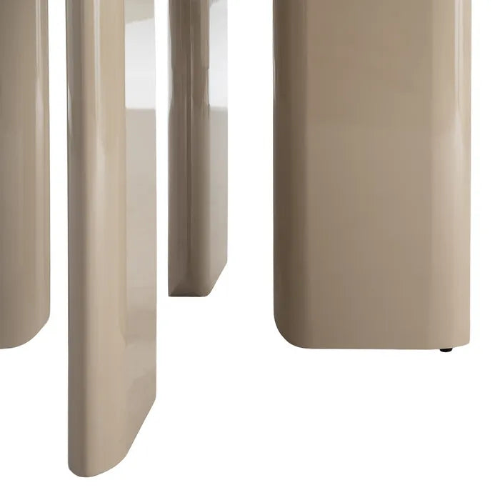 GISTAIN - Mesa de comedor topo 120 x 120 x 75 cm