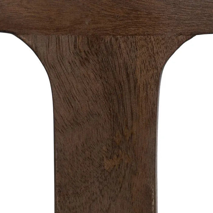 SAORGE - Mesa de centro de madera de mango para salón 60 x 60 x 48 cm
