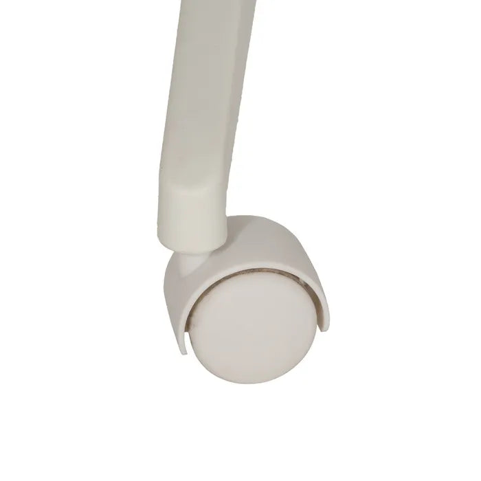 COLLIOURE - Silla de oficina con ruedas, tela color topo y metal, 67,5 × 62 × 114,5 cm