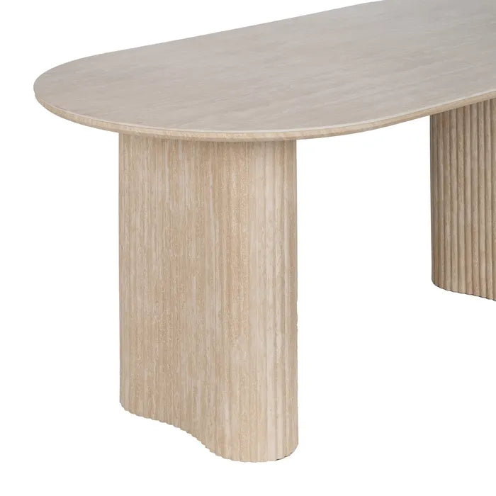 RUPIT - Mesa de comedor color piedra beige MDF 180 x 90 x 76 cm