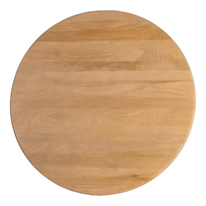 TERENA - Mesa de comedor madera de mango natural 130 x 130 x 76 cm