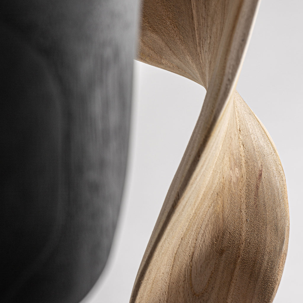 LOIMIL - Sculpture décorative en bois de teck naturel