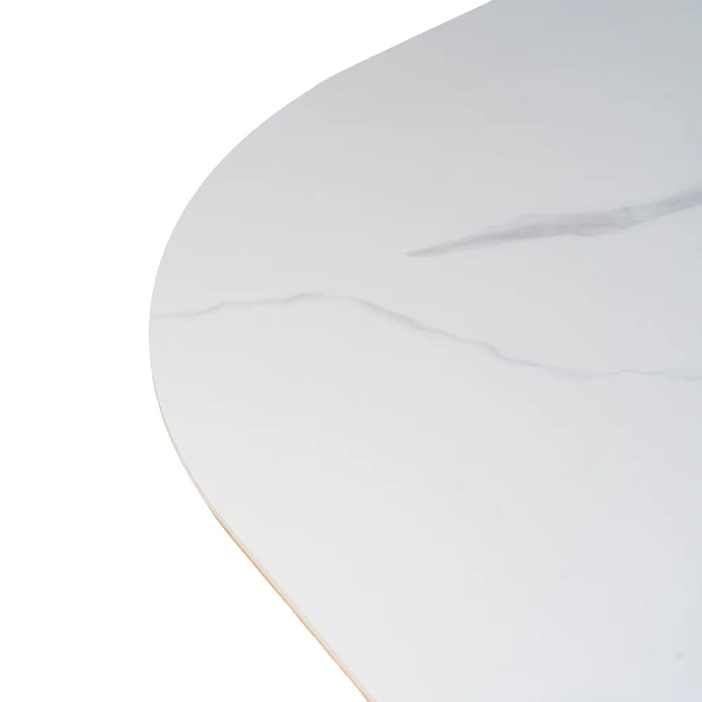 TAVERT - Mesa de comedor blanco natural 180 x 90 x 75 cm
