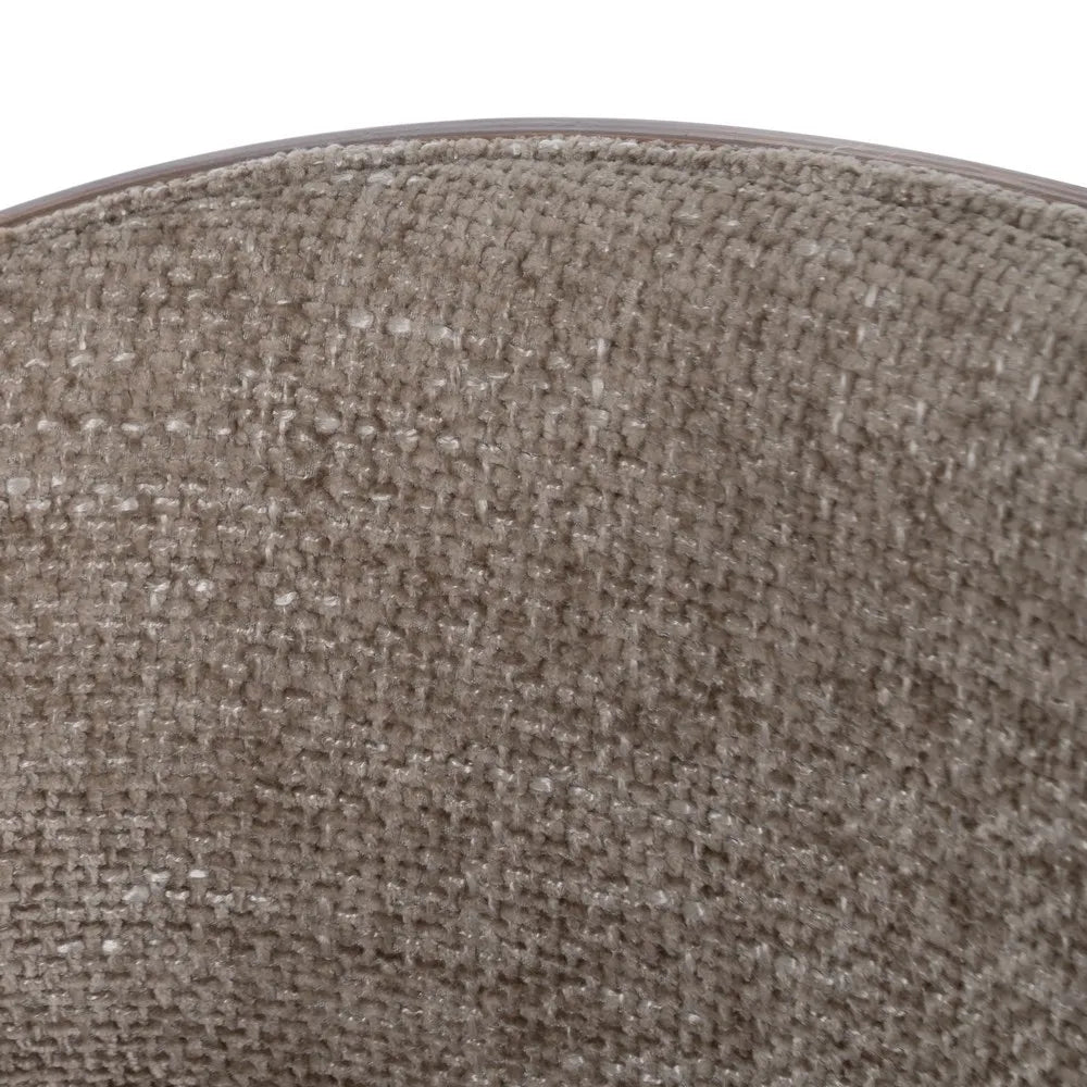 LOULÉ - Silla de oficina con ruedas beige y madera 59 × 64 × 88 cm