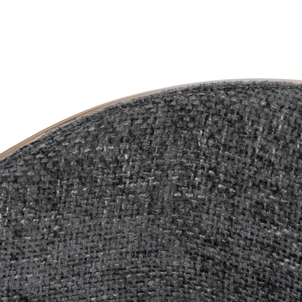 NOLI - Silla de oficina con ruedas gris y madera 59 × 64 × 88 cm