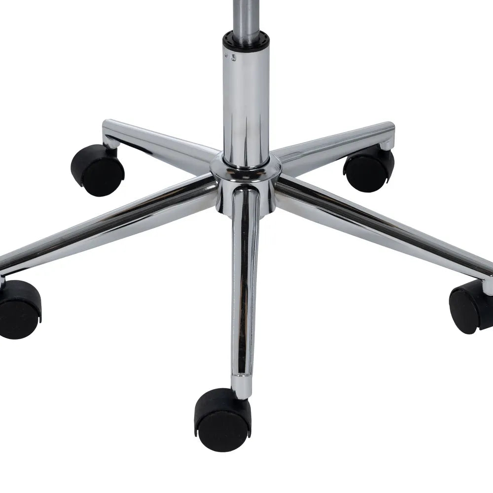NOLI - Silla de oficina con ruedas gris y madera 59 × 64 × 88 cm