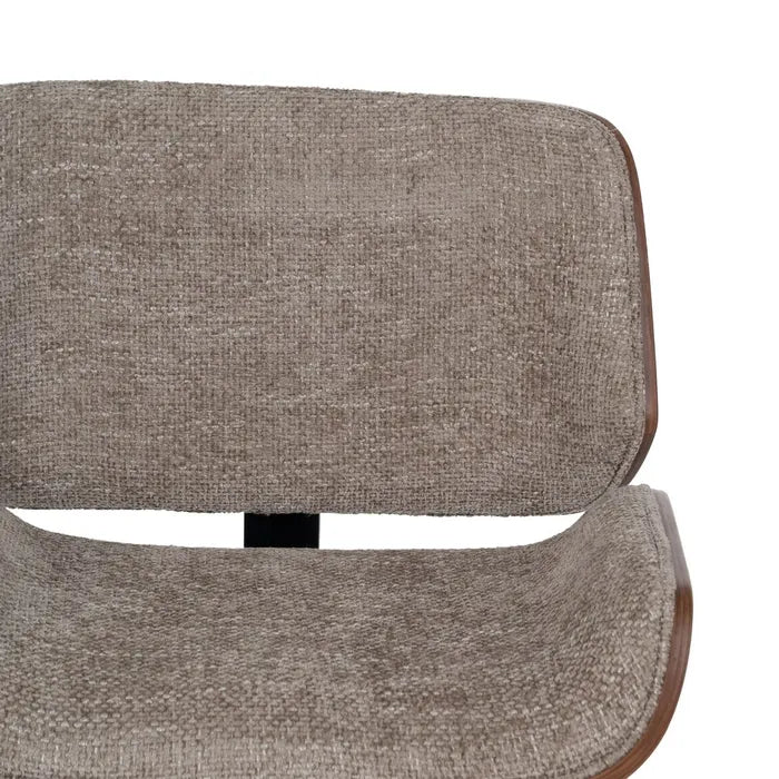 ALTEA - Silla de oficina con ruedas beige y madera 54 × 61 × 88 cm