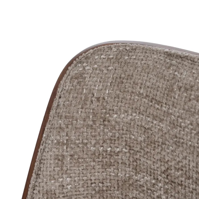 ALTEA - Silla de oficina con ruedas beige y madera 54 × 61 × 88 cm