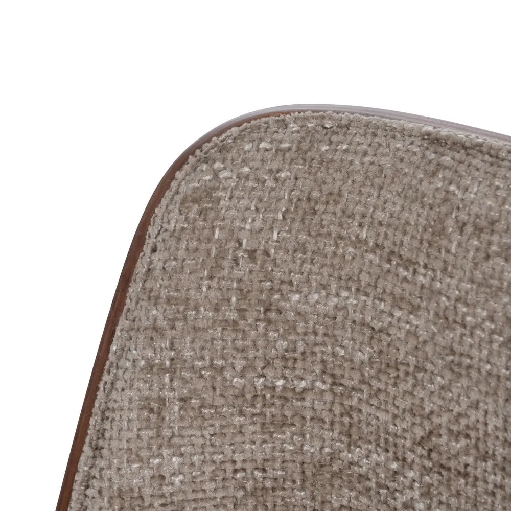 ALTEA - Silla de oficina con ruedas beige y madera 54 × 61 × 88 cm