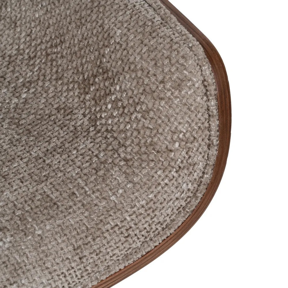 ALTEA - Silla de oficina con ruedas beige y madera 54 × 61 × 88 cm