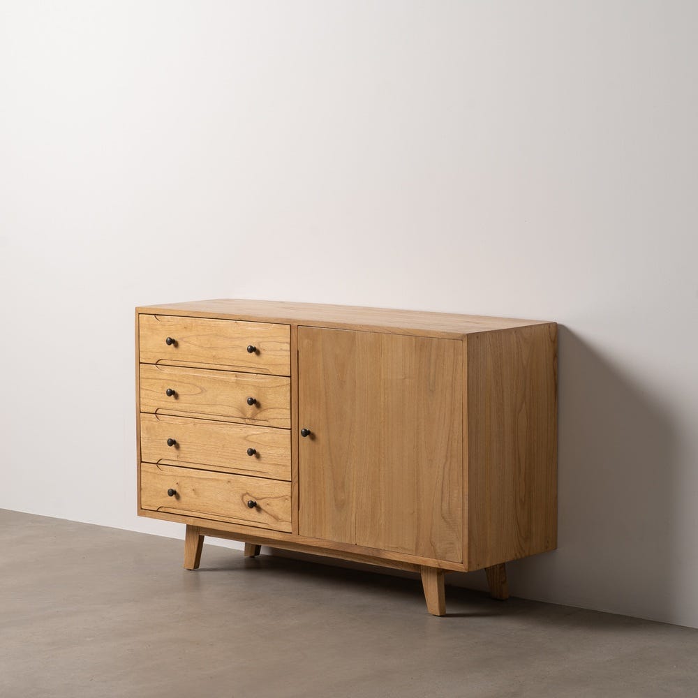 CIEZA - Aparador de madera de mindi natural 130 cm