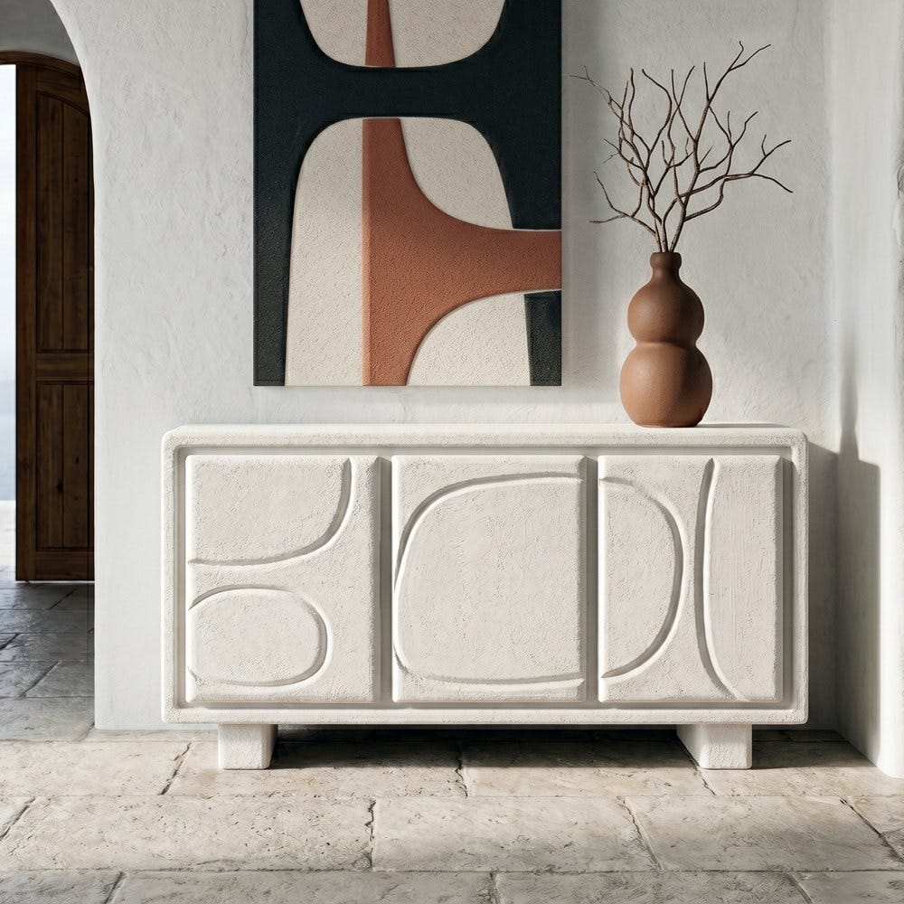 LUNEL - Aparador blanco MDF 120 cm