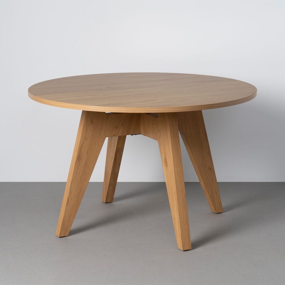XENDE - Mesa de comedor redonda MDF 120 x 120 x 75 cm