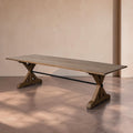 ALINS - Mesa de comedor de madera de roble para salón 300 x 98 x 76 cm