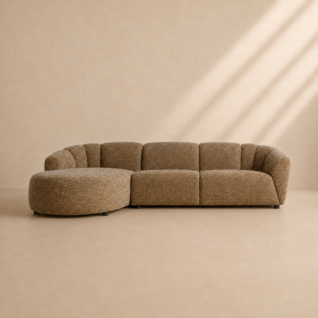 HONTA - Canapé d’angle design 3 places 280 cm – Élégance organique et confort contemporain