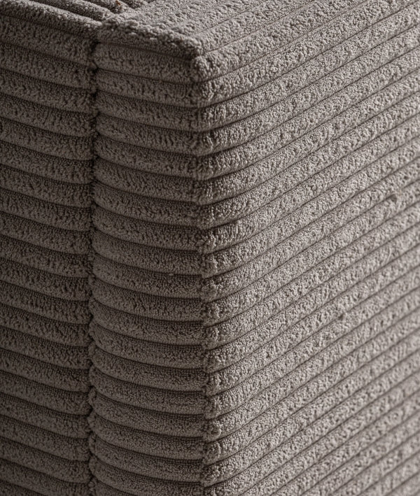 BIOTA - Cama tapizada beige acanalada 165 x 225 cm