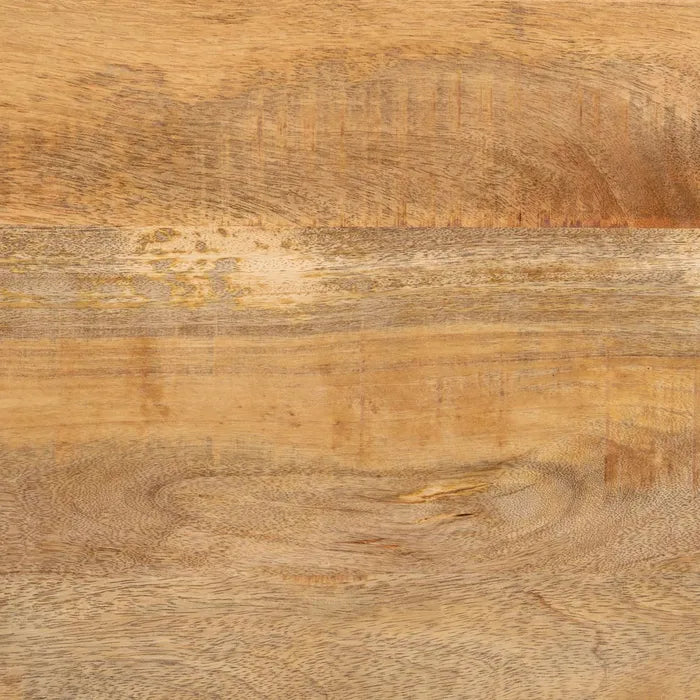 NAJAC - Mesa de comedor natural negro madera hierro 160 x 90 x 79 cm