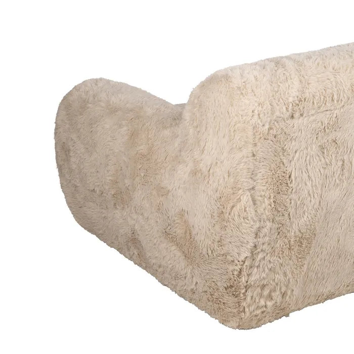 VEJER - Sofá de 3 plazas beige efecto bouclé 240 cm