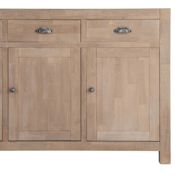 ELVA - Aparador de madera de pino natural 140 cm
