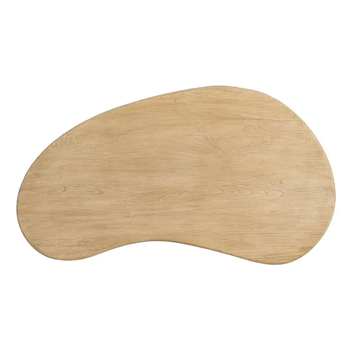 BESSE - Mesa de centro de madera de olmo para salón 127 x 69 x 38 cm