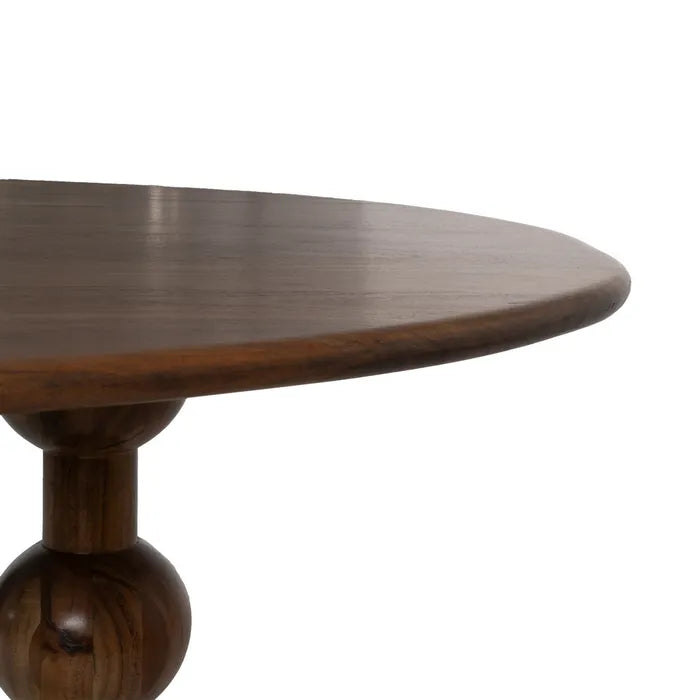 MURCA - Mesa de comedor marrón de madera de acacia 240 x 97 x 76 cm