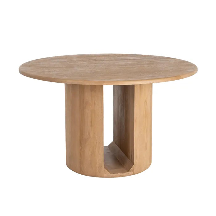TERENA - Mesa de comedor madera de mango natural 130 x 130 x 76 cm
