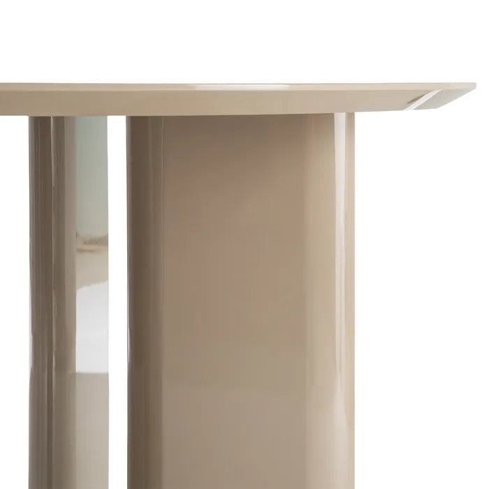 GISTAIN - Mesa de comedor topo 120 x 120 x 75 cm