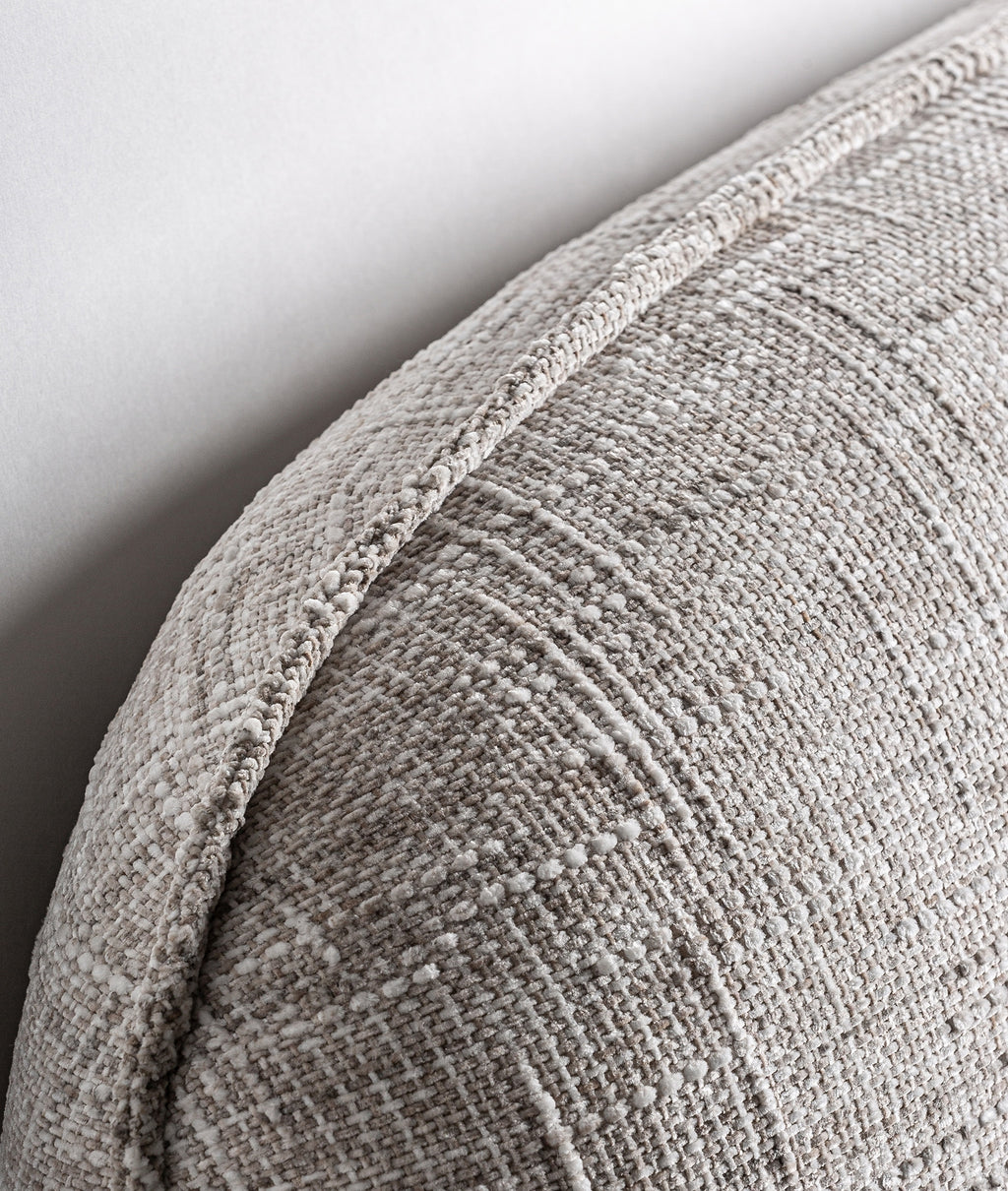 RUESTA - Cama tapizada gris texturizado 187 x 231 cm