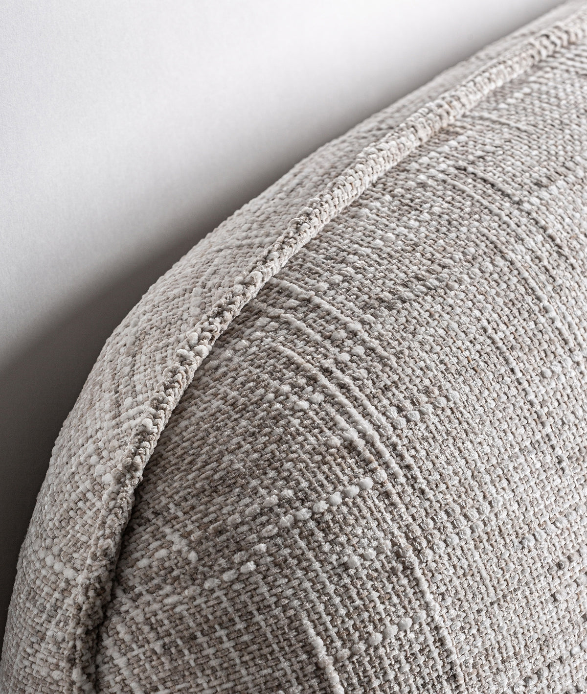 RUESTA - Cama tapizada gris texturizado 187 x 231 cm
