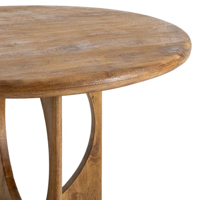 VIEGO - Table à manger miel bois de manguier 125 x 125 x 76 cm