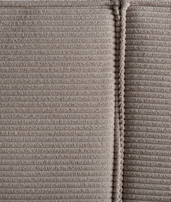BIOTA - Cama tapizada beige acanalada 165 x 225 cm